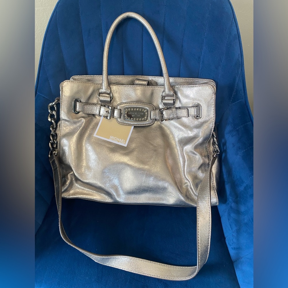 Michael Kors Leather metallic Hamilton Bag